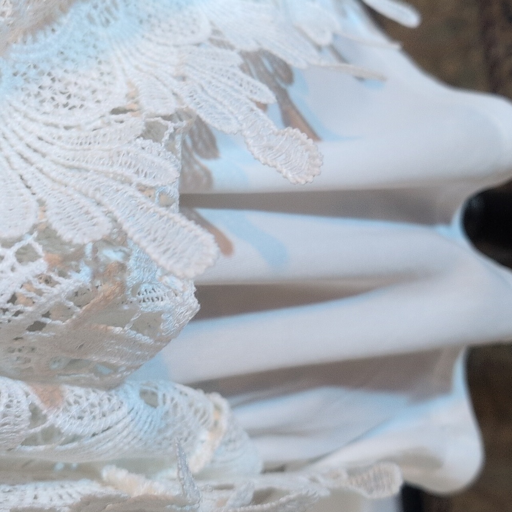 Adiva White Lace Blouse Size 1X - Picture 5 of 9